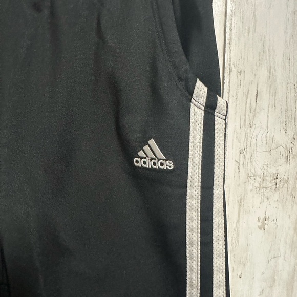 Adidas Black Joggers with White Stripes Size M - Picture 4 of 5